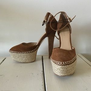Suede Platform Espadrilles