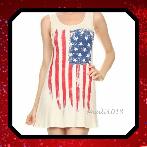 🆕Black & Gray Graphic Dress/Coverup American Flag - Picture 3 of 3