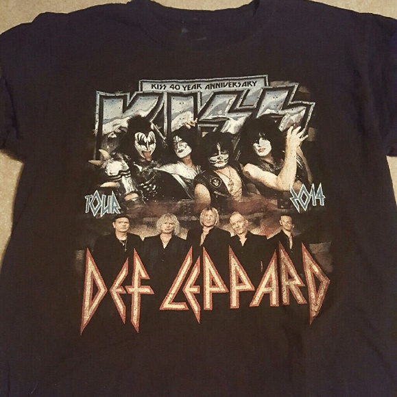 Kiss and def leppard tshirt