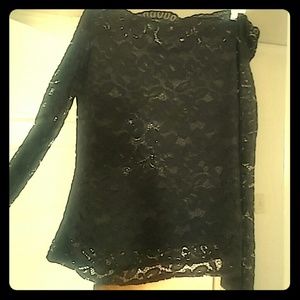 Off shoulder long sleeve blouse