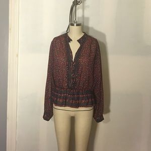 Free People Long Sleeve Blouse with Peplum