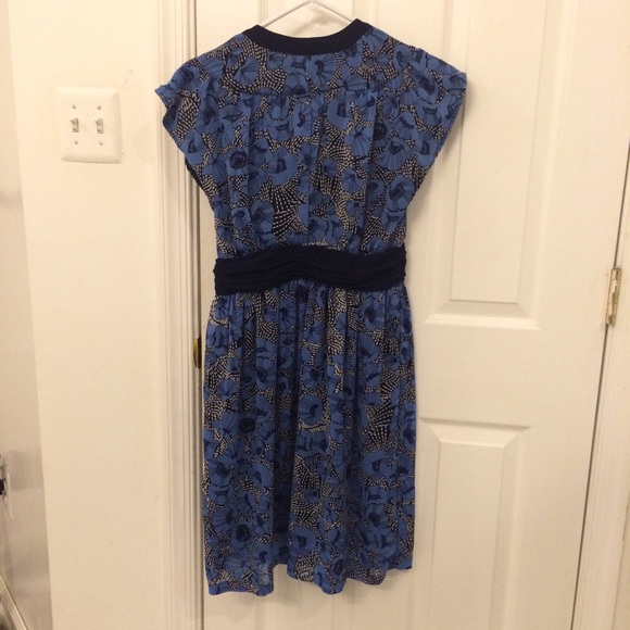 Georgeous kimono style blue poppy dress - Picture 3 of 4