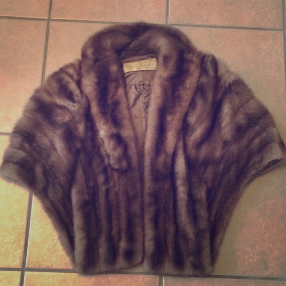 Vintage real rabbit fur stow