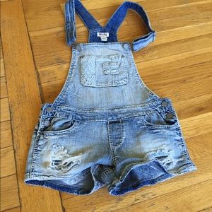 Blue jean overalls