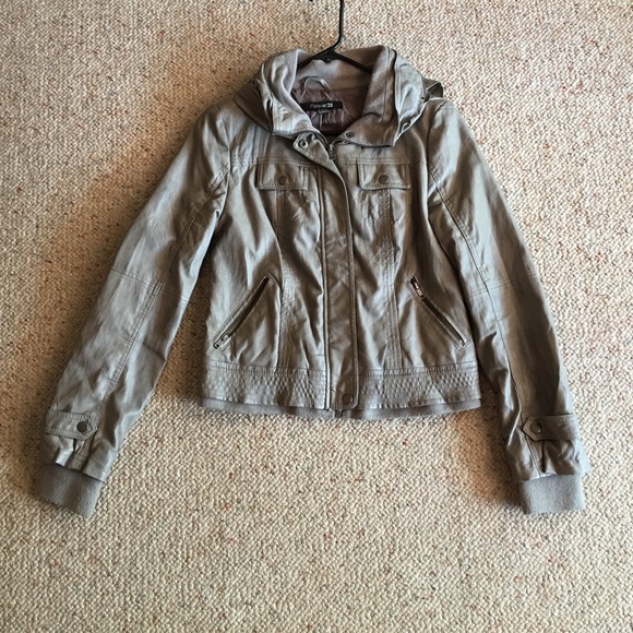 Gray Leather Jacket