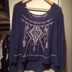 boho top from Tobi with bell sleeves