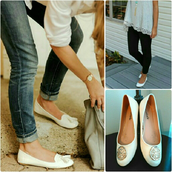Off white flats