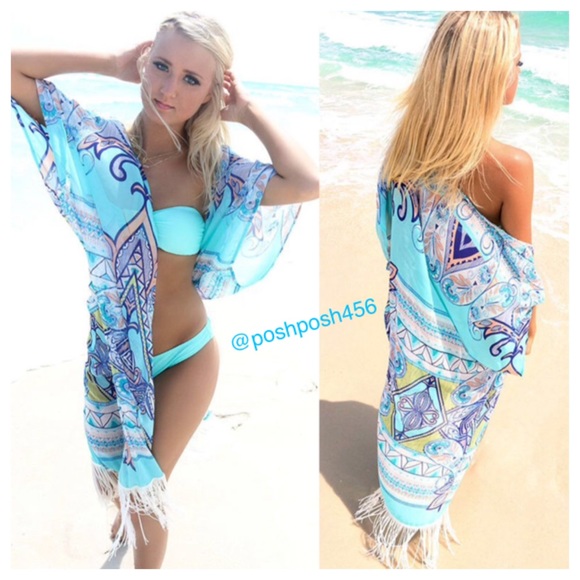 ❗️SALE❗️Colorful beach cover up - Picture 3 of 4