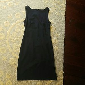 Navy italian wool stretch shift dress from theory!
