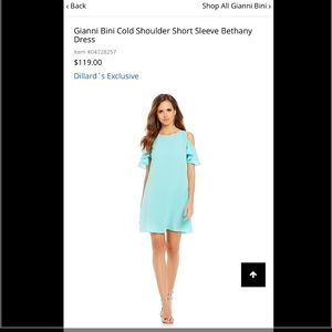 gianni binni drees blue aqua color