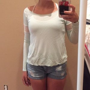 Mint green long sleeve t