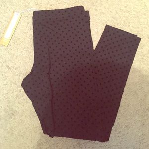 Black polka dot leggings