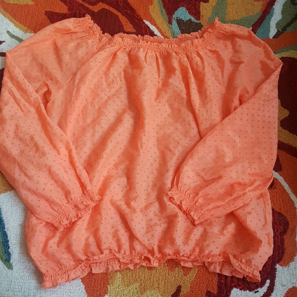 Joe Fresh Tops - Orange thin peasant blouse