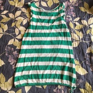 Teal and White Striped Tank