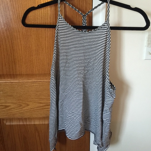 White and black striped tank top