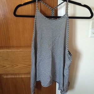 White and black striped tank top