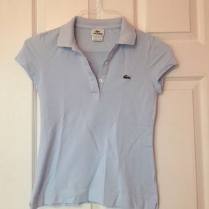 Baby blue Lacoste polo