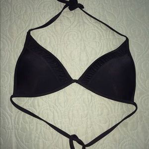Black triangle push-up swim top