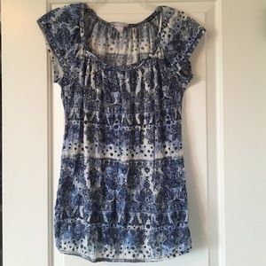 Blue Printed Blouse
