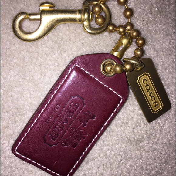Coach maroon key chain