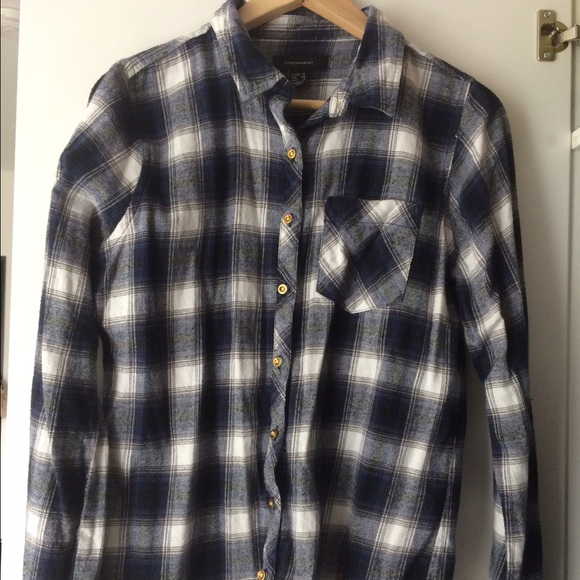 Beautiful blue white Button Down for Women.