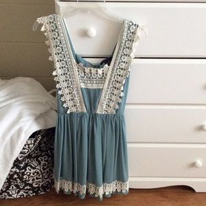 Lace trim dress