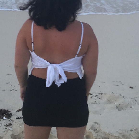 Abercrombie white eyelet tank