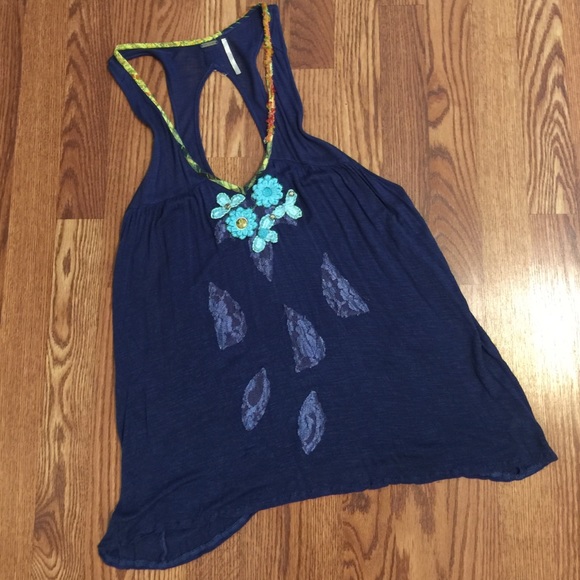 Free People Tops - LOWEST Free People embroidered summer tank gypsy