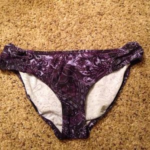 Purple paisley bikini bottoms