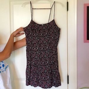 Black with Pink Flower Skirt