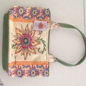 Kate Mcrastie  Artistic floral medium tote