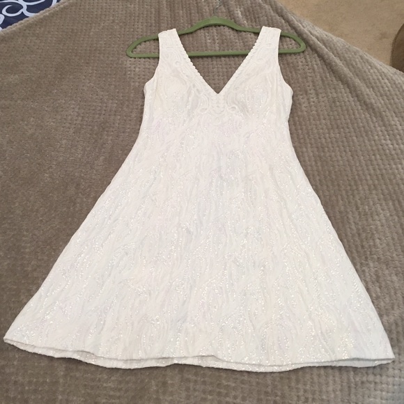 White, sparkly Lilly Pulitzer dress.