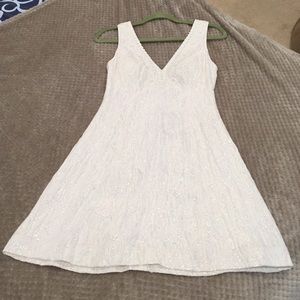 White, sparkly Lilly Pulitzer dress.