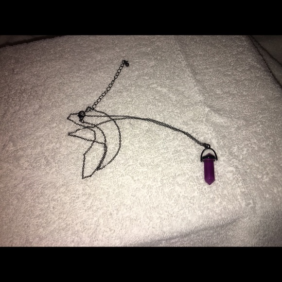 Purple gem necklace