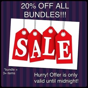 20% OFF BUNDLES OF 3+ ITEMS