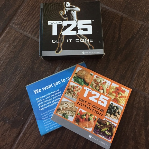 Shaun T's beach body T 25 workout DVDs