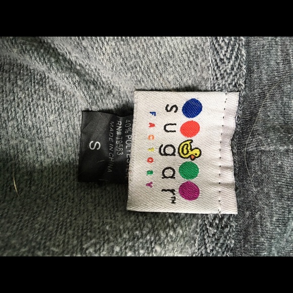 Washed grey jacket w "Love Candy" on back. - Picture 3 of 3