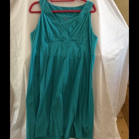 Columbia teal, sleeveless, midi dress