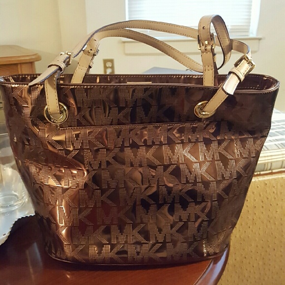Michael Kors beautiful metallic bronze tote