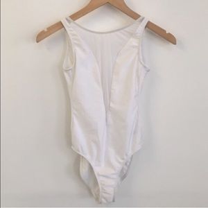 American Apparel white one piece