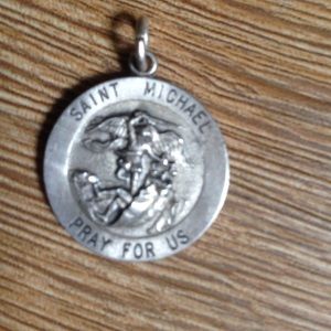 2 dual sideD, St. Michael/ARMY necklace pendant.