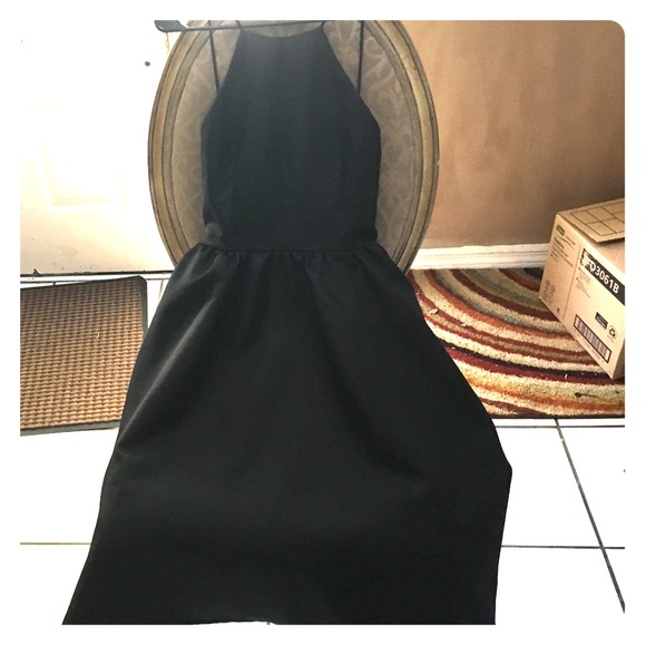Black Backless Ballerina Dress