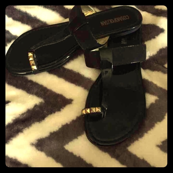 Black studded Cosmopolitan sandals