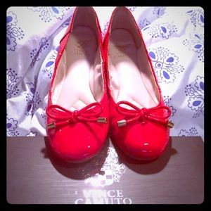 Ravishing Red Patent Vince Camuto Flats
