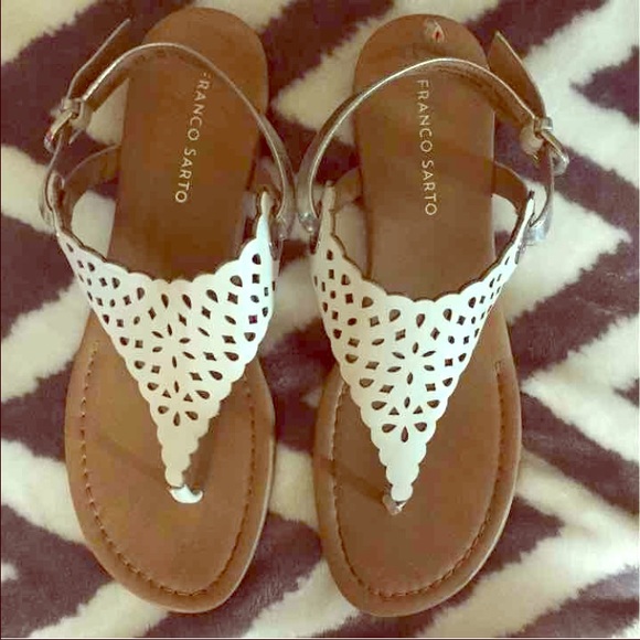 Cute white dressy sandals