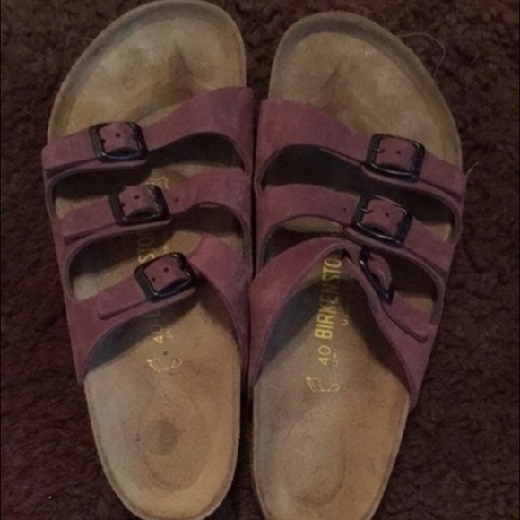 Purple Birkenstock sandals