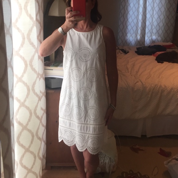 Marc by Marc Jacobs white eyelet shift dress
