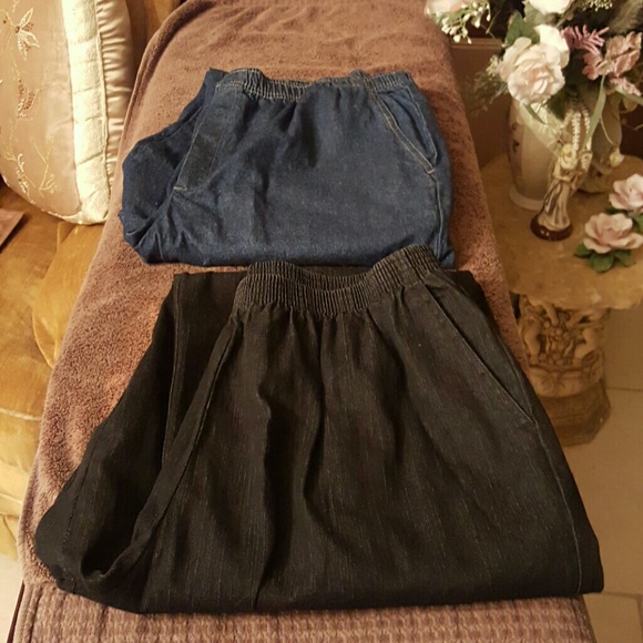 Two pair Denim Slacks