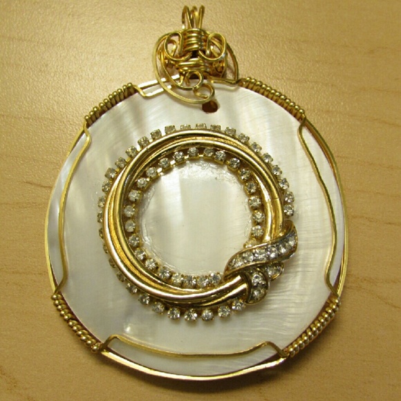 Handmade  Jewelry - White Handmade Pendant $$OBO$$