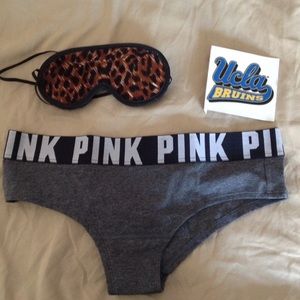NWT PINK by VS grey Cheekster panties. Size:M